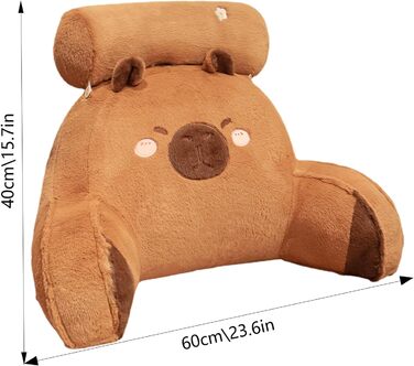Подушка для читання Capybara для ліжка, плюшева подушка Capybara з опорою для шиї та рук, плюшева подушка для читання Capybara, спинка, подушка для позиціонування ліжка для спальні, вітальні, дивана, автокрісла, офісу