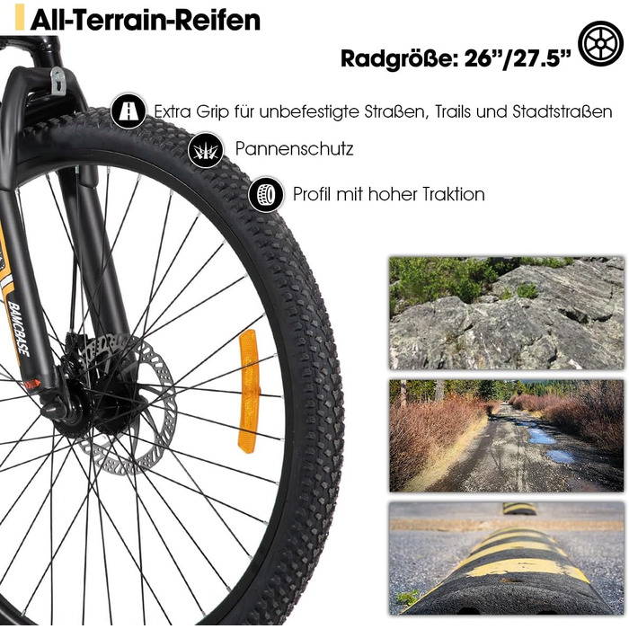 Гірський велосипед Hiland 26 27,5 дюймів, чоловічий/жіночий MTB з алюмінієвою рамою, 21 передача, хардтейл для дорослих з дисковими гальмами, чорний/синій/зелений/фіолетовий/білий, 26 дюймів