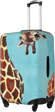 Чохол для валізи Весела Жирафа, міцний захист для багажу, підходить для валіз розміром 45.7 - 81.3 см, Чорний, Великий
