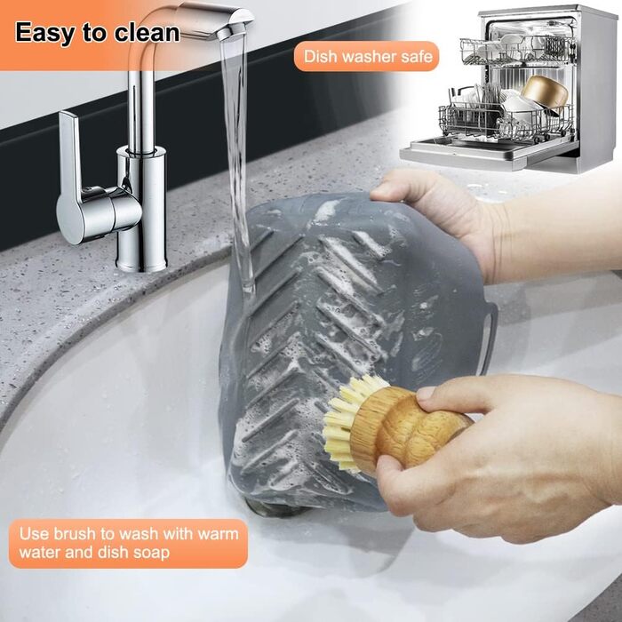 Аерофритюрниця BYKITCHEN 2PCS із силіконовою формою для ніндзя, аксесуари для AF400EU, багаторазова фритюрниця Силіконова каструля для Ninja Foodi/Innsky та інші двозонні фритюрниці