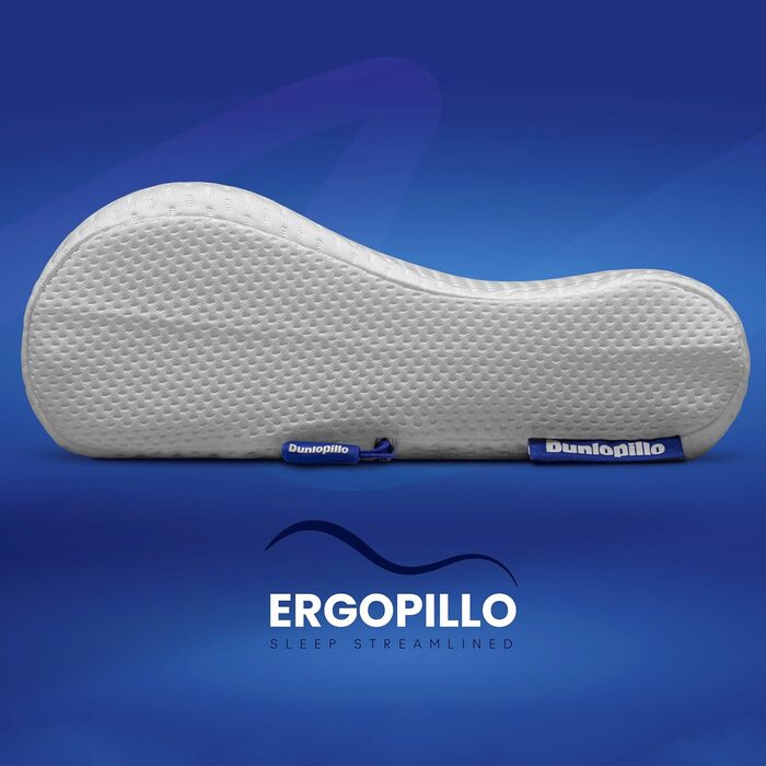 Подушка для шиї DUNLOPILLO, гіпоалергенна (подушка для підтримки шиї 50x30 см)