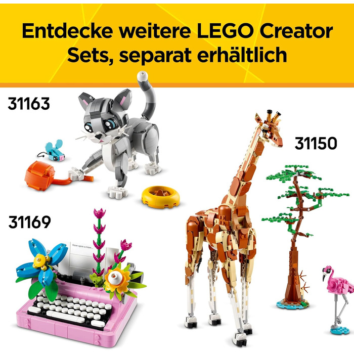 Конструктор LEGO Creator 3-in-1 Wild Animals: Panda Family 31165, 626 деталей, дикі тварини