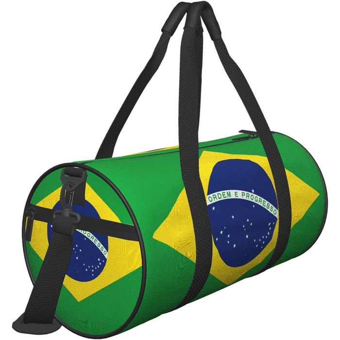 Спортивна сумка з бразильським прапором для фітнесу та подорожей, велика дорожня сумка, вихідного дня для чоловіків та жінок