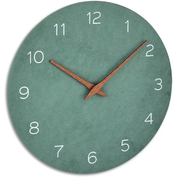 Настінний годинник TFA Dostmann аналог, 60.3054.04, під дерево, кварцовий механізм з тривалим часом автономної роботи, нефритовий