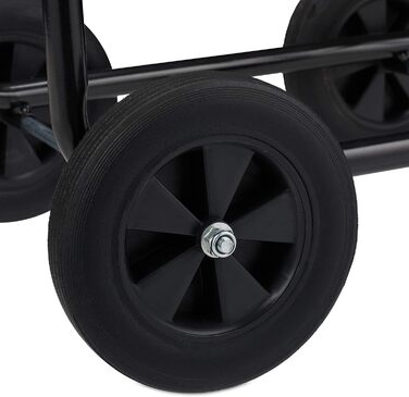 Шлангбарабан Relaxdays металевий, 4 колеса, XL, з ручкою, для 60м шланга, HBT 81 x 48 x 80 см, чорний