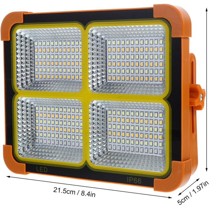 Портативний сонячний кемпінговий ліхтар Healifty зі світлодіодним магнітним робочим освітленням, вибухобезпечний компактний для риболовлі, кемпінгу та активного відпочинку на свіжому повітрі