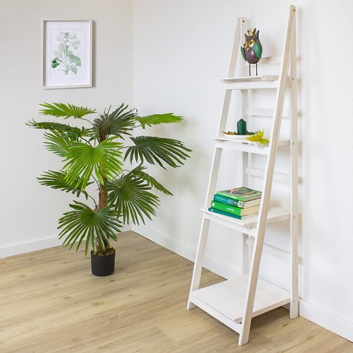 Полиця-сходинка дерев&39яна настінна полиця книжкова полиця для кухні вітальні ванної кімнати фоторамка сучасна 4 х полиці для декоративних фоторамок рослини білого кольору