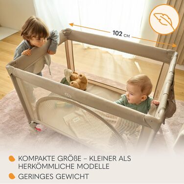 Дорожнє ліжечко Lionelo Laura 2-в-1 до 15 кг, манеж від 0 до 36 місяців, бічний вхід T25, пінопластовий матрац, 2 налаштування висоти, дорожня сумка, колеса з гальмами