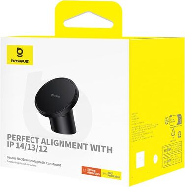 Магнітний автомобільний тримач для телефону Baseus NeoGravity (чорний)