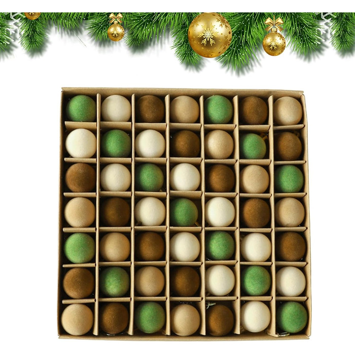 Набір із 49 оксамитових різдвяних кульок Generisch