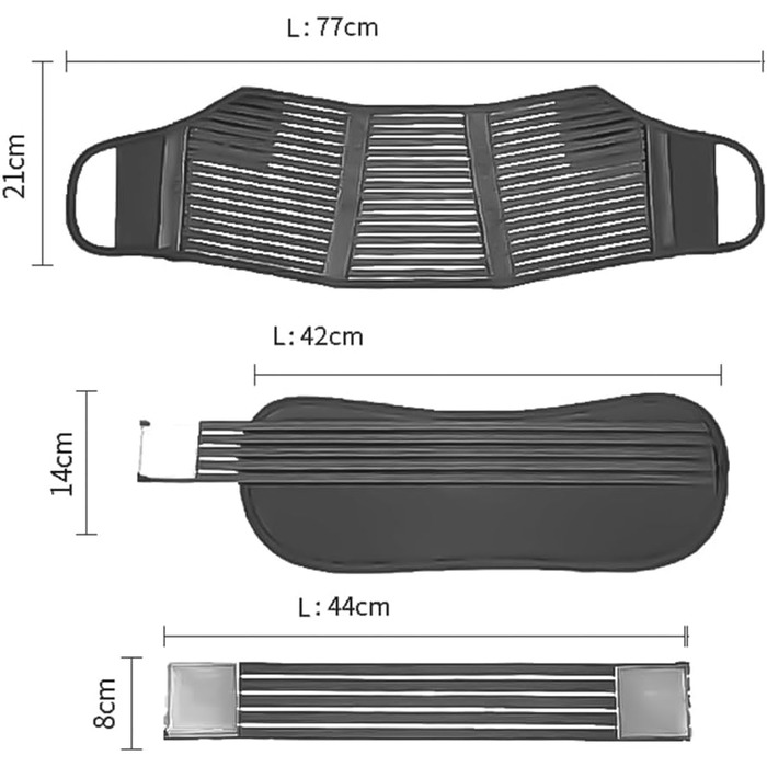 Пояс для вагітних ANCLLO, ремінь для підтримки вагітності, підтримка попереку та спини, пояс, підтримка живота, регульований захисний ремінь (чорний-L)
