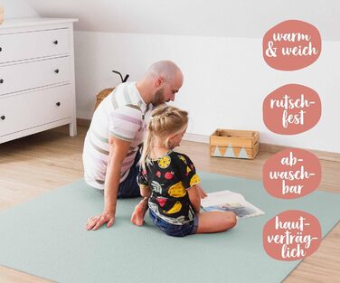 Протиковзкий килимок для повзання Килимки Oeko-Tex Грати в Mat Baby Розмір 120х120см (120х120 см (1 упаковка), слива)