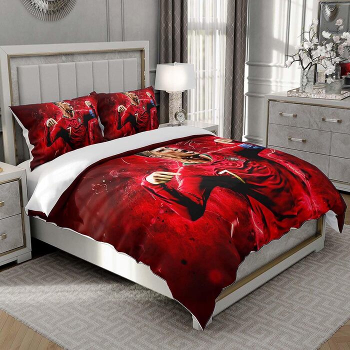 Дитяча дитяча постільна білизна футбол 100x135 см наволочка на блискавці 4060 см 3D футбольна постільна білизна хлопчик постільна