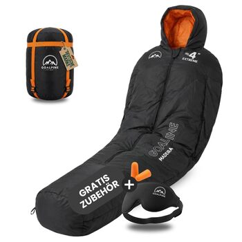 Спальник на 3 сезони з проймами для рук 400 г/м Комфорт 5-10 градусів Водовідштовхувальний матеріал Невеликий розмір у упаковці Дорослі Для активного відпочинку та кемпінгу Спальник-мумія Трекінг та подорожі