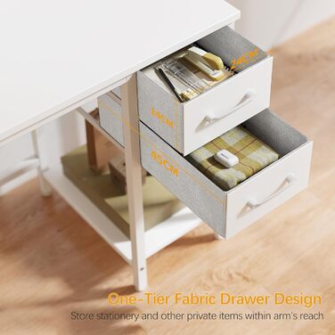 Письмовий стіл CubiCubi з 2 шухлядами та гачком для навушників, 1205075 см. Невеликий комп&39ютерний стіл, офісний стіл, для кабінету, спальні, металевий каркас, білий. 120 x 50 см Білий біла ручка