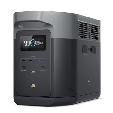 Портативна електростанція EF ECOFLOW DELTA 2 Max 2048 Втгод, акумулятор LFP 3000 циклів, заряд 80 &lt1 год, сонячний генератор для дому, кемпінгу, незначні дефекти упаковки, продукт невикористаний (відновлений)