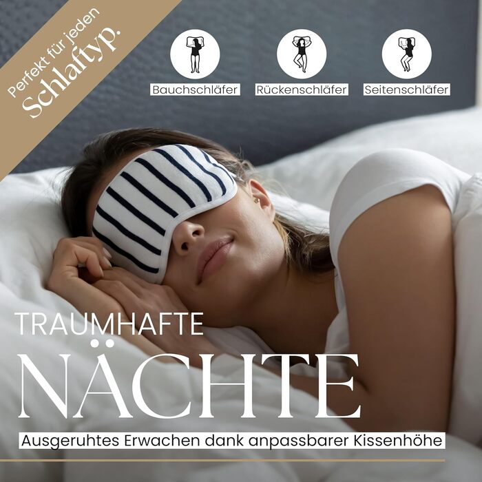 Високоякісна подушка Gentle North 80x80 см готельної якості - Пухнаста, добре наповнена подушка для сну, підходить для алергіків (сертифікована Oeko-Tex Standard 100) - Можна прати при 60C 80x80