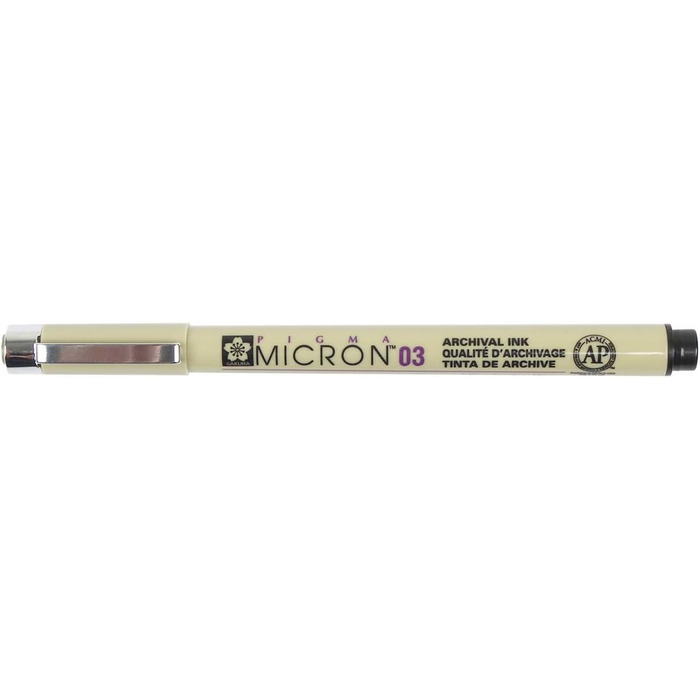 Пігментна підводка Sakura Pigma Micron No.03, 0,35 мм, чорна, 3 упаковки
