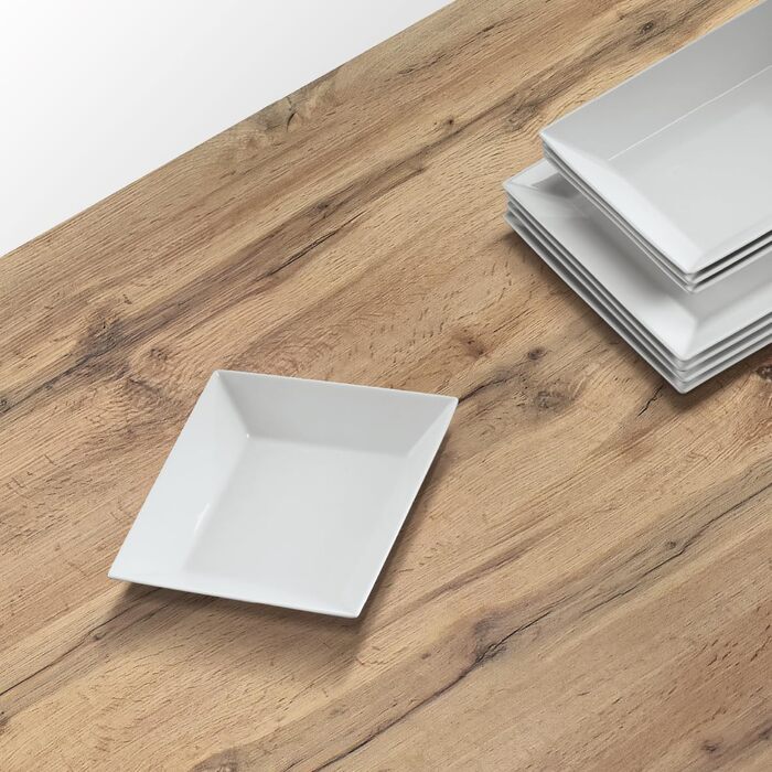 Розкладний стіл Tommaso, рустикальний дуб, оздоблений (білий каркас, 110 x 70 x 76,5) - id1957 110 x 70 x 76,5 Біла основа