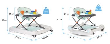 Ходунки для немовлят Ходунки та сидіння-гойдалки Дитяча колиска Baby Bouncer Дитячі гойдалки Дитячі ходунки з кнопками, світлом та звуком для 6-12 місяців Sun Baby (синій)