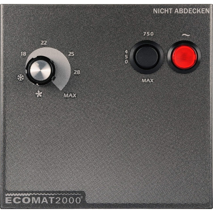 Портативний вентилятор-обігрівач Термостат Автоматичне вимкнення Антрацит, 2000 Classic