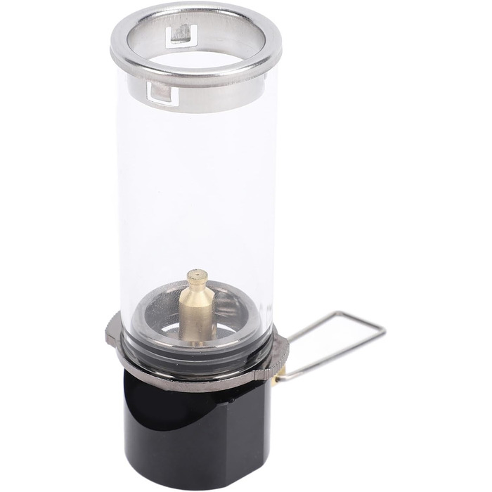 Газовий ліхтар для кемпінгу, скло з алюмінієвого сплаву та латуні, вінтажний газовий ліхтар для кемпінгу на природі, походів та риболовлі - ретро-дизайн, скло, стійке до високих температур.