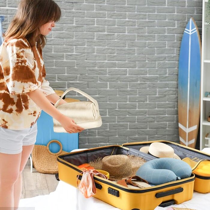 Дорожня туалетна сумка, легка косметичка, портативний органайзер для макіяжу, водонепроникна туалетна сумка, жіноча дорожня сумка,