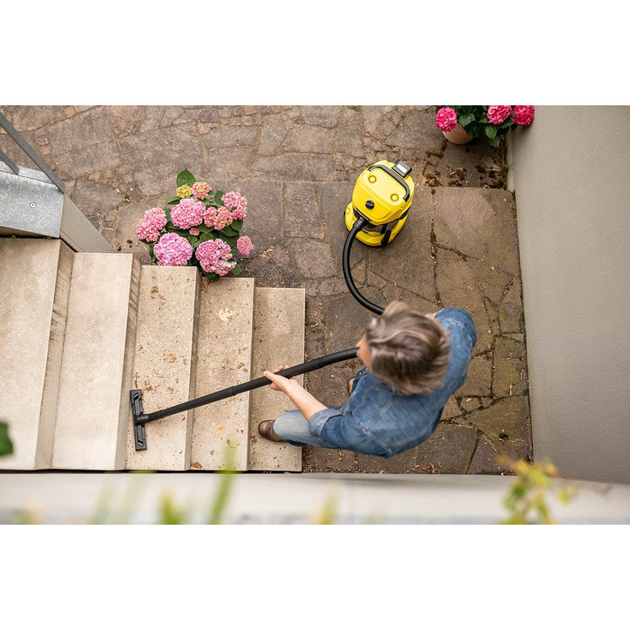 Акумуляторний пилосос для вологого/сухого прибирання Krcher WD 3-18, вкл. фільтр, щілинну та насадку для вологого/сухого прибиранн