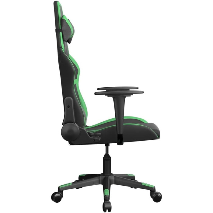 Ігрове крісло, чорно-зелена штучна шкіра, офісне крісло, ігрове крісло, обертове крісло, стілець для столу - 3143668