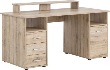 Письмовий стіл Schildmeyer Niels 701703, з полицею для 2 моніторів, декор дикого дуба