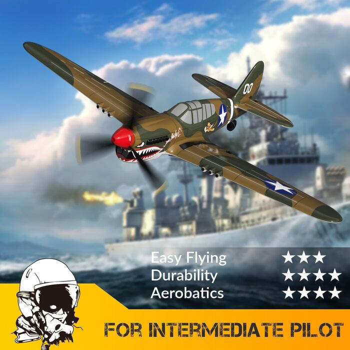 ГГц 4-канальний пульт дистанційного керування RTF з 2 батареями, RC Airplane Beginner 4CH RC Plane RC Glider Toy для початківців,