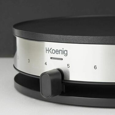 Прилад для крепу H.Koenig KREP29, 33 см, антипригарне покриття, 1300 Вт, чорний одинарний