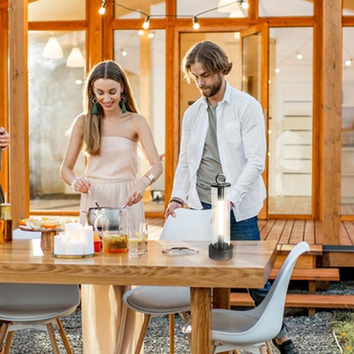 Ліхтарі для кемпінгу - Портативний підвісний ліхтар з 3 режимами роботи, 2000 мАг, акумуляторний світлодіодний кемпінговий ліхтар, до 18 годин роботи - Для дому, приміщень, спальні, на відкритому повітрі, походів, скелелазіння, подорожей, нічного сірого к