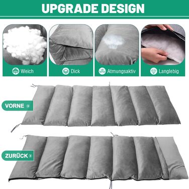 Складаний шезлонг з подушкою, вантажопідйомністю 200 кг, подвійне призначення, сидіння та лежання, регульований для вітальні, балкона, пляжу чи басейну (сірий)