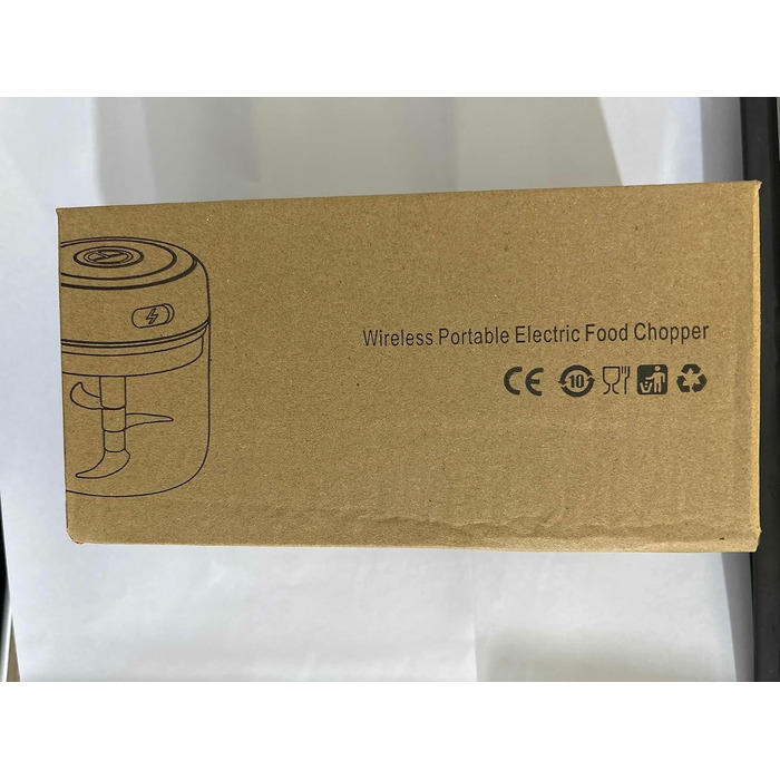 Універсальний подрібнювач Mini Electric Knob Crusher з 2 чашками, подрібнювач Multi-Chopper 250 мл і 100 мл також для м'яса, перцю чилі, фруктів - заряджається USB (синій)