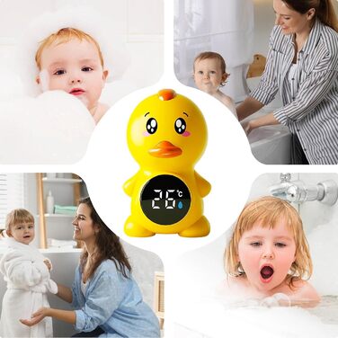 Термометр для ванни для дитини, плаваючий термометр для дитини, з датчиком температури води, точний дисплей температури, плаваючий