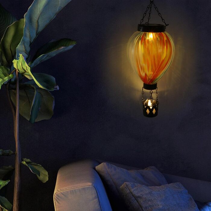 Сонячна лампа на повітряних кульках, повітряний ліхтар для подвір&39я, декоративна лампа 20,3 см з водонепроникною функцією, міцний вуличний ліхтар для доріжок, садовий аксесуар зі святковим дизайном, предмет декору для дому