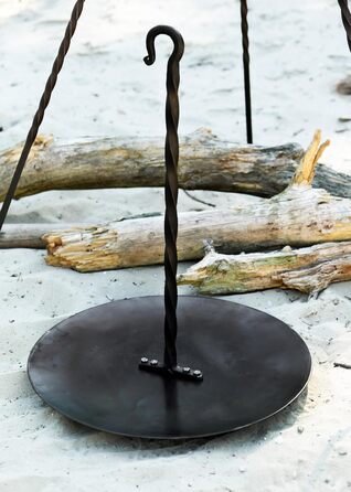 Битва-Купець - Сталева сковорода для триноги Сковорода для смаження, гриль, поворотний гриль