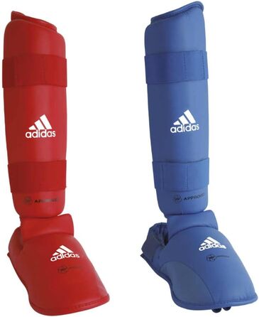 Захисні накладки на гомілки та підйомники Adidas Karate, червоні, 2 шт., розмір XS
