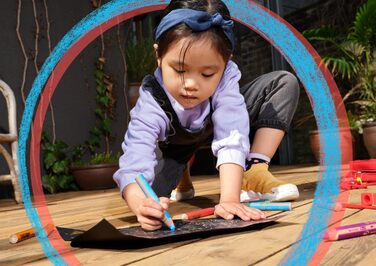 Кольоровий олівець, акварель та воскова крейда - 3 в 1 з дерев&39яним відтінком - 18 шт. з точилкою та пензлем - 12 стандартних та 6 пастельних кольорів