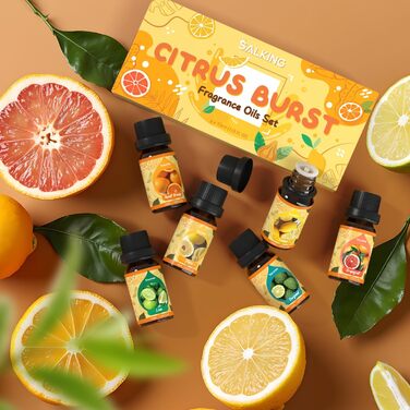 Набір ароматичних масел SALKING Citrus Fragrance Oil, Aromatherapy, 6x10 мл Arancia dolce, Bergamotto, Limone, Pompelmo, Lime, Yuzu - Citrus