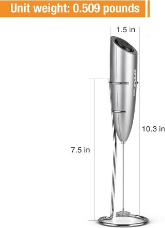 Електричний спінювач молока SIMPLETASTE, ручний спінювач з 2 батарейками та паличкою, спінювач молока для капучино, куленепробивна