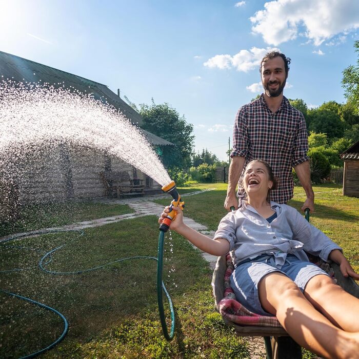 Шланг садовий Relaxdays 70 м, універсальний, 1/2 дюйма, для поливу грядок та газонів, пластик, темно-зелений