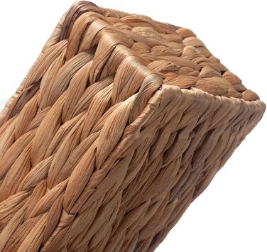 Кошики для зберігання водяного гіацинта, плетені прямокутні з 3 відділеннями, органайзер для прокладок та тампонів для ванної кімнати, 37 см x 12 см x 8 см