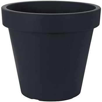 Пластикове кашпо Spetebo XXL велике - 58 см/антрацит - квітковий горщик круглий для зовнішнього та внутрішнього використання - сад
