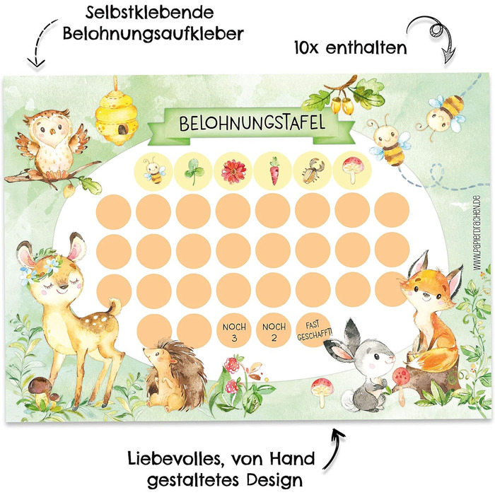 Набір паперових таблиць винагород для повітряних зміїв для дітей як блокнот для відривів 10 аркушів - мотиваційна концепція як нав