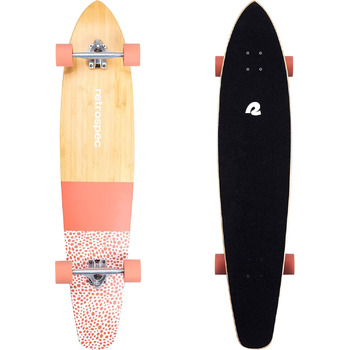 Скейтборд Retrospec Zed лонгборд, повний крейсер, крейсер з бамбука і канадського клена з реверсними шкворнями для поїздок на робо