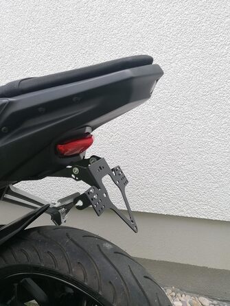 Тримач номерного знака GroFaTec EVO для Yamaha MT 125 Bj.14-19 Тримач номерного знака MT-125 Тримач номерного знака MT125 Тримач переноски Короткий задній Перетворення Porta Targa mt-125