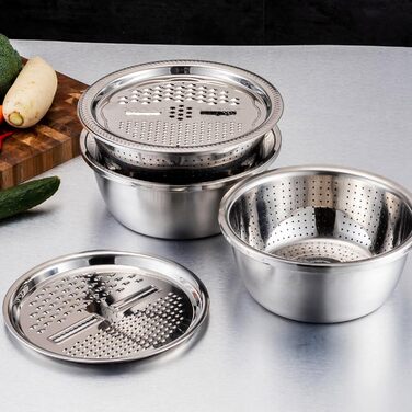 Чаша для кухонної терки, злив з нержавіючої сталі, терка для овочів, для кухонного начиння, ситечко для миття рису, багатофункціональний