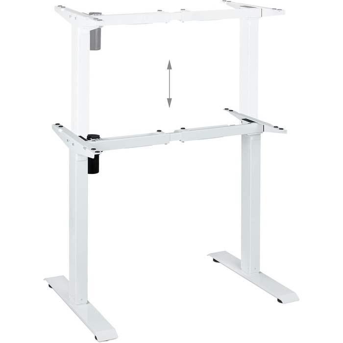 Електричний каркас столу Relaxdays з регулюванням висоти, розсувний, 71-121 см, каркас столу, сталь, білий
